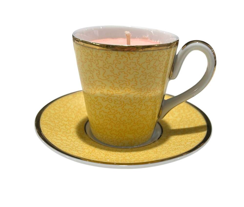 Royal Worcester Celebration Espresso Cup & Saucer Cinnamon & Clove Soy Candle